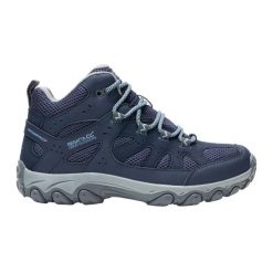 Damskie buty trekkingowe Edgepoint IV Mid. Niebieskie obuwie trekkingowe damskie Regatta, z materiału, bez zapięcia. Za 361.00 zł.