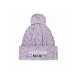 Czapka zimowa Ellesse Sanga Pom Pom. Fioletowe czapki damskie Ellesse, na zimę, bez wzorów. Za 109.99 zł.