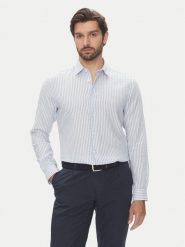 Pierre Cardin Koszula C6 41017.0482 Błękitny Modern Fit. Niebieskie koszule męskie Pierre Cardin, m, bez wzorów, ze lnu, bez kołnierzyka, bez ramiączek. Za 259.99 zł.