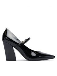 PINKO Czółenka Viola 01 SD0415E002 Czarny. Czarne czółenka damskie Pinko, bez wzorów, ze skóry, bez obcasa, bez zapięcia. Za 839.99 zł.