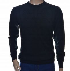 Sweter męski z bawełny elegancki bawełniany czarny 100% bawełna M. Czarne swetry męskie Giovane Ricco, m, bez wzorów, z bawełny, eleganckie, bez kołnierzyka, bez ramiączek. Za 99.00 zł.
