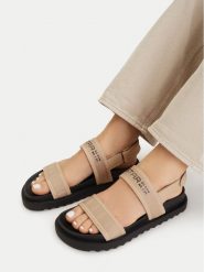 G-Star Raw Sandały CEO-COLS1 Beżowy. Brązowe sandały damskie G-Star, bez wzorów, ze skóry, bez obcasa, na płaskiej podeszwie, bez zapięcia. Za 128.99 zł.