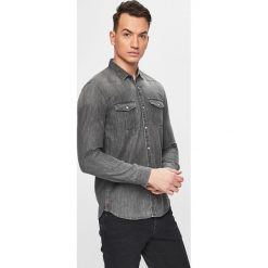 Tom Tailor Denim - Koszula. Szare koszule męskie TOM TAILOR DENIM, m, bez wzorów, z bawełny, casualowe, bez kołnierzyka, bez ramiączek. W wyprzedaży za 99.90 zł.