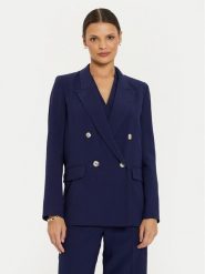 ViCOLO Marynarka TB0223 Granatowy Regular Fit. Niebieskie marynarki i żakiety damskie ViCOLO, bez wzorów, z wiskozy, bez kołnierzyka, bez ramiączek. Za 679.99 zł.