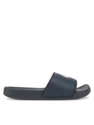 Lacoste Klapki Serve Sliders 7-49CMA0041 Granatowy. Niebieskie klapki męskie Lacoste, bez wzorów, ze skóry, bez zapięcia. Za 119.99 zł.