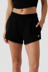 GUESS Czarne damskie szorty Primula, Rozmiar XS. Czarne szorty damskie Guess, z aplikacjami. W wyprzedaży za 210.99 zł.