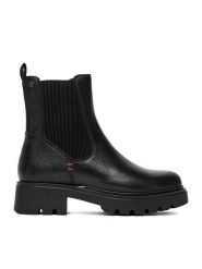 Lasocki Botki CEO-WI16-TZ36-01 Czarny. Czarne botki damskie Lasocki, bez wzorów, ze skóry, bez obcasa, na płaskiej podeszwie, bez zapięcia. Za 259.99 zł.
