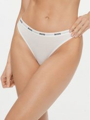 Boss Stringi 50502752 Biały. Białe majtki damskie Boss, z wiskozy. Za 69.99 zł.