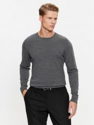 Calvin Klein Sweter Superior K10K109474 Szary Regular Fit. Szare swetry męskie Calvin Klein, l, bez wzorów, z wełny, bez kołnierzyka, bez ramiączek. Za 289.99 zł.