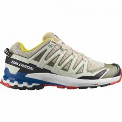 Buty trekkingowe męskie Salomon XA Pro 3D V9. Brązowe trekkingi męskie Salomon, bez zapięcia. W wyprzedaży za 443.00 zł.