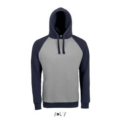 Bluza z kapturem Sol's Seattle. Niebieskie bluzy damskie SOL'S, l, bez wzorów, z bawełny, bez ramiączek, z kapturem. Za 173.85 zł.