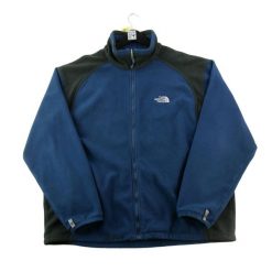 Second life - Kurtka polarowa męska Denali granatowa - Stan dobry. Niebieskie kurtki męskie The North Face, m, bez wzorów, z materiału, marine, bez kaptura. Za 143.46 zł.