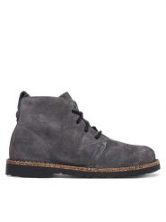 Birkenstock Trzewiki Uppsala Mid 1032767 Szary ciemny. Szare botki damskie Birkenstock, bez wzorów, ze skóry, bez obcasa, na płaskiej podeszwie, bez zapięcia. Za 769.99 zł.