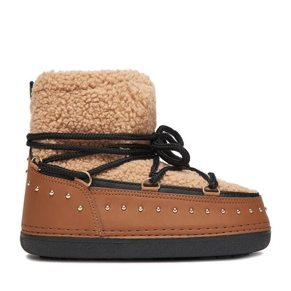 Śniegowce DeeZee. Brązowe śniegowce damskie DeeZee, bez zapięcia. Za 199.99 zł.