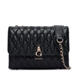 Torebka Guess. Czarne torebki do ręki damskie Guess, z aplikacjami, bez dodatków. Za 584.99 zł.
