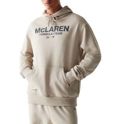 Bluza z kapturem McLaren Racing Wordmark. Brązowe bluzy sportowe męskie New Era, m, bez wzorów, z kapturem. Za 399.50 zł.