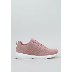 Buty sportowe Sneakersy damskie, Skechers Bobs Squad. Czerwone obuwie sportowe damskie Skechers, bez wzorów, z materiału, bez zapięcia, trekkingowe. Za 255.75 zł.