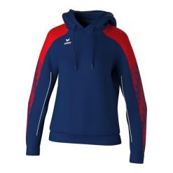 Bluza damska z kapturem Erima Evo Star. Czerwone bluzy damskie Erima, na zimę, bez wzorów, z materiału, retro, bez ramiączek, z kapturem. Za 248.00 zł.