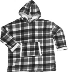 INTESI BLUZA OCIEPLANA W KRATĘ/ SNUDDIE CZARNA. Czarne bluzy damskie Intesi, bez wzorów, bez ramiączek, bez kaptura. Za 98.31 zł.
