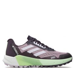 Buty do biegania adidas. Fioletowe obuwie sportowe damskie Adidas, bez wzorów, bez zapięcia, do biegania, Adidas Terrex. Za 429.99 zł.