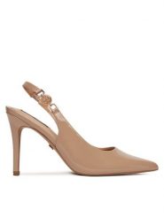 Nine West Szpilki CD23029-2 Beżowy. Brązowe szpilki damskie Nine West, bez wzorów, z materiału, bez obcasa, na szpilce, bez zapięcia. Za 249.99 zł.