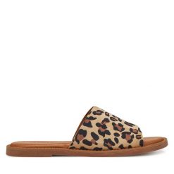 Klapki Tamaris. Brązowe klapki damskie Tamaris, bez wzorów, bez obcasa, bez zapięcia. Za 169.99 zł.