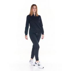 Bluza z zamek błyskawiczny na co dzień na siłownię. Czarne bluzy damskie LEONE 1947 APPAREL, s, bez wzorów, z bawełny, sportowe, bez ramiączek, bez kaptura. W wyprzedaży za 246.29 zł.