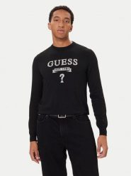 Guess Sweter M5YR00 Z0122 Czarny Slim Fit. Czarne swetry męskie Guess, m, z aplikacjami, z syntetyku, bez kołnierzyka, bez ramiączek. Za 439.99 zł.