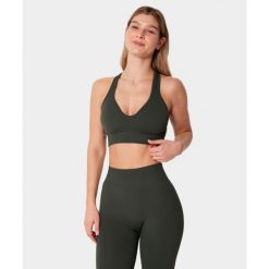 Biustonosz bezszwowy Carpatree Élite zielony. Zielone bielizna sportowa damska Carpatree, m, bez wzorów. Za 159.99 zł.