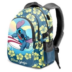 Plecak z możliwością dostosowania Karactermania Disney Stitch. Niebieskie plecaki męskie Karactermania, bez wzorów, z materiału. Za 347.00 zł.