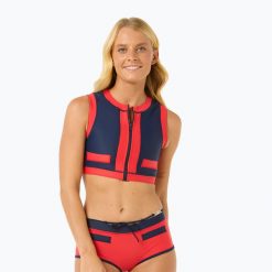 Góra od stroju kąpielowego Rip Curl Coco Short Sleeve Vest. Niebieskie bikini RIPCURL, xs, bez wzorów. Za 339.99 zł.