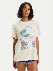 Roxy T-Shirt ERJZT06023 Beżowy Regular Fit. Brązowe t-shirty damskie Roxy, m, bez wzorów, z bawełny, bez kołnierzyka, bez ramiączek. Za 159.99 zł.