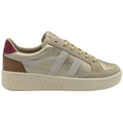Sneakersy damscy Gola Superslam Blaze II Trainer. Brązowe obuwie sportowe damskie Gola, bez wzorów, bez zapięcia. Za 447.00 zł.