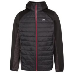 Trespass Darwood - Męska kurtka aktywna Tp50 czarna. Czarne kurtki męskie Trespass, m, bez wzorów, z dzianiny, sportowe, bez kaptura. Za 336.99 zł.