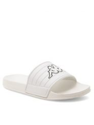 Kappa Klapki LOGO NOLES 361F2UW-A5Z Biały. Białe klapki damskie Kappa, bez wzorów, ze skóry, bez obcasa, bez zapięcia. Za 79.99 zł.