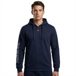 Kurtka rekreacyjna Bulino z elastycznej bawełny niebieska. Niebieskie kurtki męskie Legea, bez wzorów, z bawełny, sportowe, bez kaptura. Za 116.00 zł.