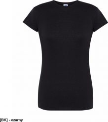 JHK T-shirt damski JHK TSRLPRM - premium z krótkim rękawem, dopasowany do sylwetki, single jersey, 170 g - czarny L. Czarne t-shirty damskie JHK, l, bez wzorów, z jersey, bez kołnierzyka, bez ramiączek. Za 14.98 zł.