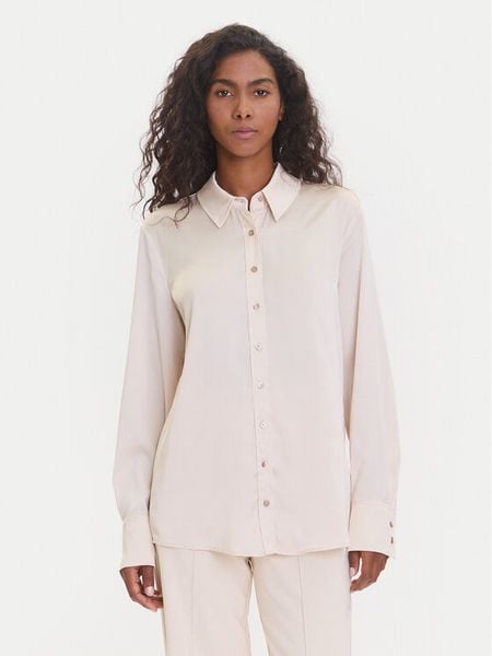 Guess Koszula W5YH03 WF1T2 Beżowy Regular Fit. Brązowe koszule damskie Guess, xs, z aplikacjami, z syntetyku, bez kołnierzyka, bez ramiączek. Za 239.99 zł.