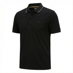 Polo BOSS Paule 4 NERO (50506195-007). Czarne koszulki sportowe męskie Boss, m, bez wzorów, bez ramiączek. Za 349.00 zł.