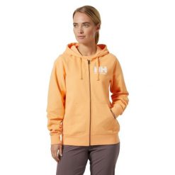 Bluza sportowa damska Helly Hansen Hh Logo Full Zip 2.0. Brązowe bluzy damskie Helly Hansen, l, bez wzorów, sportowe, bez ramiączek, z kapturem. Za 553.00 zł.