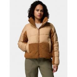 Kurtka Przejściowa Damska Columbia Leadbetter Point II Sherpa Hybrid. Brązowe kurtki sportowe damskie Columbia, bez wzorów, bez ramiączek, bez kaptura. Za 649.00 zł.