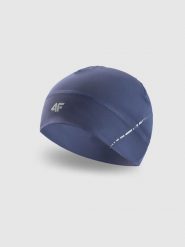 4F Czapka do biegania uniseks - granatowa S/M. Niebieskie czapki męskie 4F, bez wzorów, z elastanu. Za 69.99 zł.