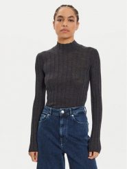 IVY OAK Sweter Kacy Rose IO113151 Szary Slim Fit. Szare swetry nierozpinane damskie IVY & OAK, s, bez wzorów, z wełny, bez kołnierzyka, bez ramiączek. Za 559.99 zł.