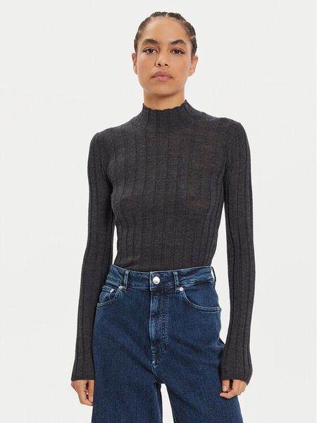 IVY OAK Sweter Kacy Rose IO113151 Szary Slim Fit. Szare swetry nierozpinane damskie IVY & OAK, s, bez wzorów, z wełny, bez kołnierzyka, bez ramiączek. Za 559.99 zł.