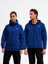 Bluza z kapturem i zamkiem błyskawicznym Hummel Tech Fleece Regular. Niebieskie bluzy damskie Hummel, na wiosnę, xs, bez wzorów, z bawełny, klasyczne, bez ramiączek, z kapturem. Za 341.35 zł.