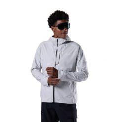 Softshellowa kurtka wodoodporna Rossignol. Szare kurtki sportowe męskie Rossignol, m, bez wzorów, z softshellu, bez kaptura, do biegania. Za 847.50 zł.