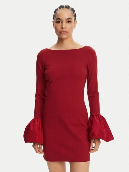 STAUD Sukienka koktajlowa Hawthorne R24R2225PF Czerwony Slim Fit. Czerwone sukienki damskie STAUD, s, bez wzorów, z wiskozy, wizytowe, bez kołnierzyka, bez ramiączek. Za 989.99 zł.