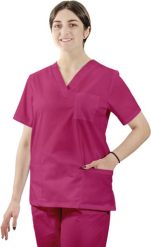 Bluza medyczna ELASTYCZNA stretch - czarny chirurgiczna damska K80 STR XS. Czarne bluzy damskie Visent, xs, bez wzorów, bez ramiączek, bez kaptura. Za 102.85 zł.