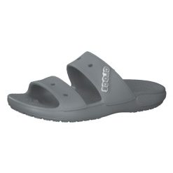 Klapki męskie Crocs Classic. Szare klapki męskie Crocs, bez wzorów, z materiału, bez zapięcia. Za 237.85 zł.