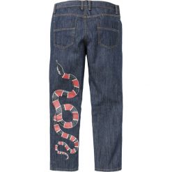 Dżinsy Regular Fit Straight bonprix ciemnoniebieski "stone used". Niebieskie jeansy męskie bonprix, z jeansu. Za 59.99 zł.